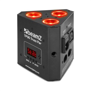 Beamz TP 36 Truss Par, uplight reflektor, 3 x 4 W 4 v 1 LED dióda, RGB-UV, LED displej