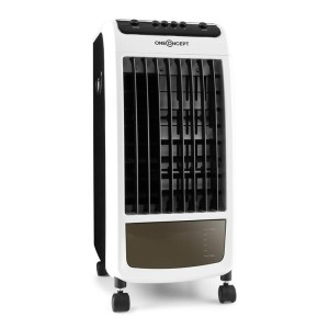 OneConcept CarribeanBlue, mobilný ochladzovač vzduchu, ventilátor, 70 W, čierny/biely