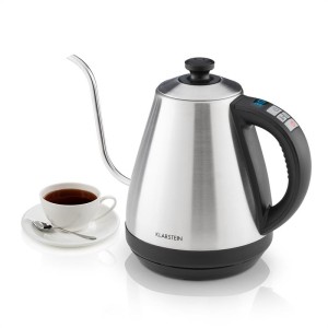 Klarstein Garcon, rýchlovarná kanvica, 1 l, 2000 W, funkcia udržania tepla, husí krk, ušľachtilá oceľ