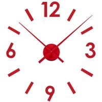 Zegar ścienny z naklejką Time Red
