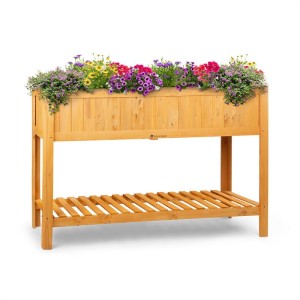Blumfeldt Altiplano Cubic, vyvýšený záhon, 150 x 100 x 50 cm, borovica, záhradná textília, ErgoGrow