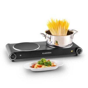 Klarstein Captain Cook?, dvojplatnička, infrared, 2400W, ušľachtilá oceľ, čierna