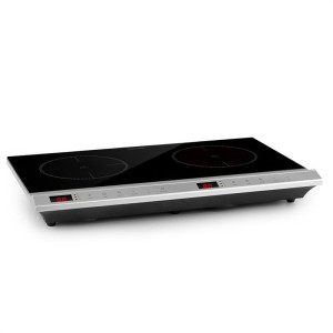 Klarstein MisterCook Duo, varná platňa, infračervená, 3000W, 90-650°C, časovač vypnutia, strieborná
