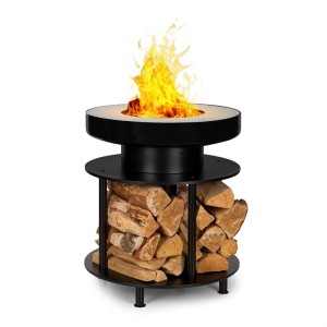 Blumfeldt Wood Stock, ohnisko 2-v-1, BBQ gril, ?56cm, ušľachtilá oceľ, čierne