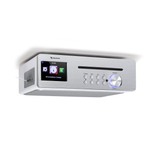 Auna Silverstar Chef, kuchynské rádio, 20 W max., CD, BT, USB, internet/DAB+/FM, biele