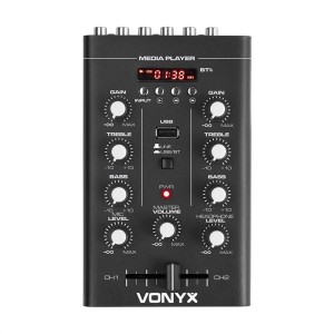 Vonyx STM500BT, 2-kanálový DJ mixér, bluetooth, MP3 prehrávač, USB port, čierny