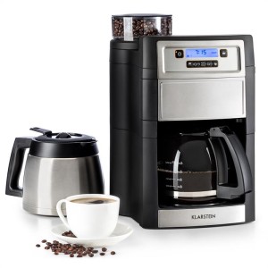 Klarstein Aromatica II Duo, kávovar, integrovaný mlynček, 1.25 l, strieborný
