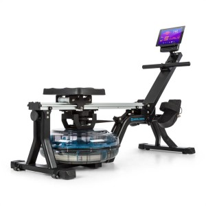 Capital Sports Flow M1, vodný veslovací trenažér, 80 cm, postaviteľný, LCD displej, oceľ, čierny