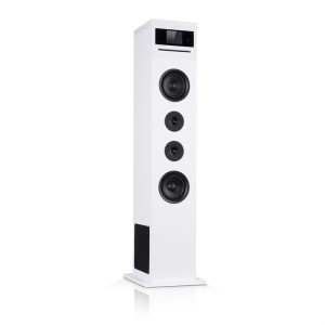 Auna Karaboom 100 Wifi, vežový reproduktor, internetové rádio, DAB+, BT, 120 W, biely