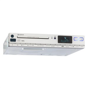 Auna KCD 20, strieborné, spodne zabudovateľné kuchynské rádio s FM RDS, CD, USB, MP3