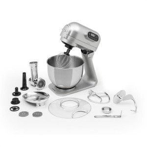 Klarstein Curve Plus, kuchynský robot, sada, 5 l, 4-in-1, mlynček na mäso, strieborný