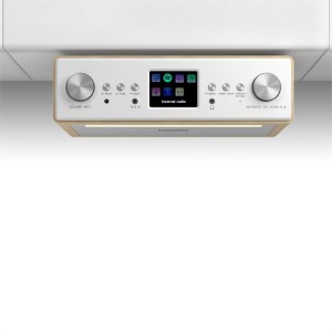Auna Connect Soundchef, kuchynské rádio, inštalovateľné na spodnú stranu skrinky, internet, DAB+, FM, 2x3" reproduktory, buk