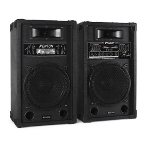 Skytec SPA1000, aktívny set PA reproduktorov,25 cm, 800W, USB-SD-MP3