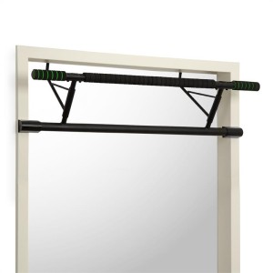 KLARFIT In-door, závesná hrazda na zhyby, 130 kg, EVA pads, oceľ, čierna farba
