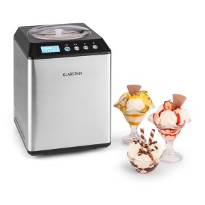 Klarstein Vanilly Sky Family, výrobník zmrzliny a mrazeného jogurtu, zmrzlinovač, 250W, 2,5 l, strieborný