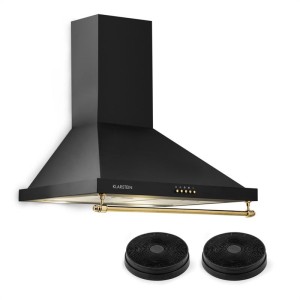 Klarstein Montblanc, digestor, sada na recirkulačnú prevádzku, 610 m?/h, 165 W, 2 x 1,5 W, čierny