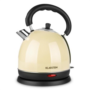 Klarstein Teatime, krémový, 1,8 l, 2200 W, varič vody, čajník, ušľachtilá oceľ
