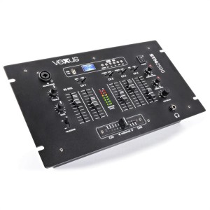 Vexus STM2500, čierny, 5-kanálový mixážny pult, bluetooth, USB, MP3, EQ, phono