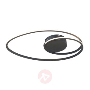 Lindby Xenias lampa sufitowa LED, czarna, 60 x 35
