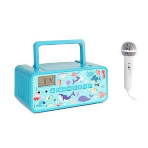 Auna Kidsbox Underwater CD Boombox, CD prehrávač, bluetooth, FM, USB, LED displej, tyrkysový