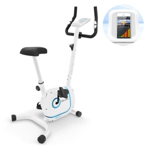 KLARFIT Myon Cycle, domáci trenažér, 12 kg zotrvačná hmotnosť, SmartCardio Studio, biely