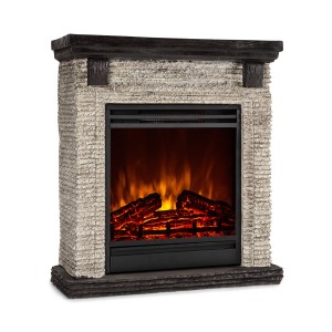Klarstein Etna, elektrický krb, 1800 W, týždenný časovač, diaľkový ovládač, sivý/čierny