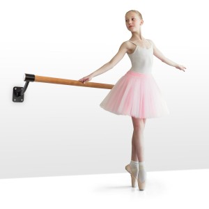 KLARFIT Barre Mur, baletná tyč, 110 cm, žrď 38 mm ?, nástenná montáž, čierna