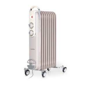 Klarstein Thermaxx Retroheat, olejový radiátor, 2000 W, kolieska, sivohnedý (taupe)