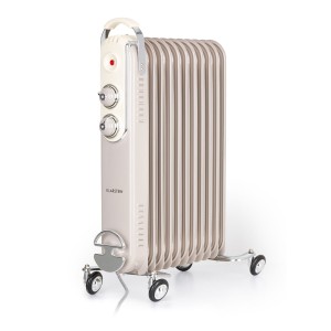 Klarstein Thermaxx Retroheat, olejový radiátor, 2500 W, kolieska, sivohnedý (taupe)