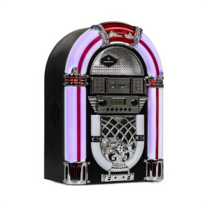 Auna Arizona, jukebox, BT, FM rádio, USB, SD, MP3, CD prehrávač, čierny