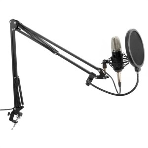 Vonyx Studio Set veľkomembránový mikrofón vrátane ramena, pavúka, protiveternej ochrany, kábla