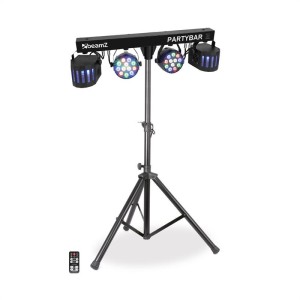 Beamz Partybar 2, kompletný systém osvetlenia, 100 W, RGBW, DMX/samostatná prevádzka, čierny