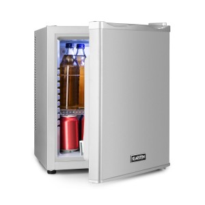 Klarstein Happy Hour 25, minibar, 25 l, 5 – 15 °C, energetická trieda B, tichý, 0 dB, LED svetlo, strieborný