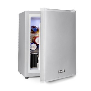 Klarstein Happy Hour 32, mini bar, 32L, 5-15°C, EEC A+, tichý, 0dB, LED-svetlo, strieborný