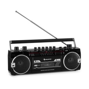 Auna Duke MKII, magnetofón, rádio, BT, USB, SD slot, teleskopická anténa, čierny