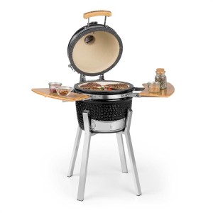 Klarstein Princesize Pro, kamado gril, 13" (33 cm), teplomer, bočné diely, čierny