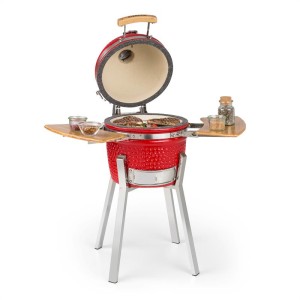 Klarstein Princesize Pro, kamado gril, 13" (33 cm), teplomer, bočné diely, červený