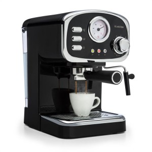 Klarstein Espressionata Gusto, espresso kávovar, 1100 W, tlak 15 bar, čierny