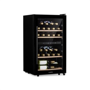 Klarstein Barossa 34 Duo, vinotéka, 2 zóny, 34 fliaš, sklené dvierka, dotykové ovládanie, čierna