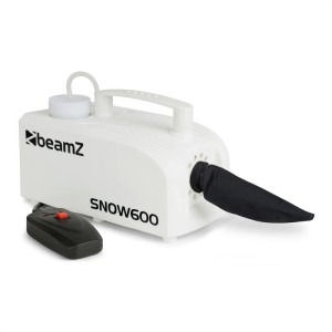 Beamz SNOW 600, 600 W, biely, snehostroj, 0,25 l nádrž, 5 m káblové diaľkové ovládanie