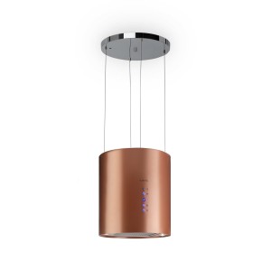 Klarstein Barett, ostrovčekový digestor, ? 35 cm, recirkulácia vzduchu 560 m?/h, LED, medený