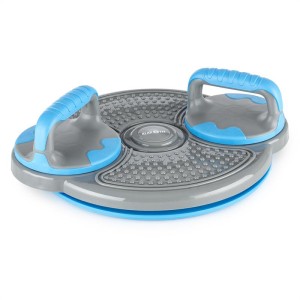 KLARFIT Klartwist, modrý, rotačný disk, 3 v 1 balančná podložka, držiak pre kliky