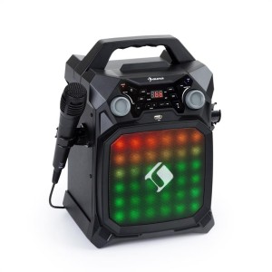 Auna Rockstar LightShow, karaoke zariadenie, bluetooth, USB, Line-In/Out, 2 x 6,3mm, čierne