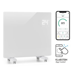Klarstein Bornholm Single Smart, konvekčný ohrievač, 1000 W, ovládanie cez aplikáciu, biely