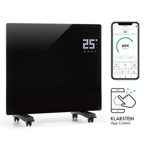 Klarstein Bornholm Single Smart, konvekčný ohrievač, 1000 W, ovládanie cez aplikáciu, čierny
