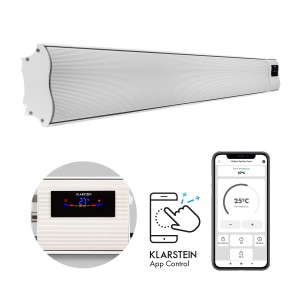 Klarstein Cosmic Beam Smart 30, infračervený ohrievač, 3000 W, ovládanie cez aplikáciu, biely