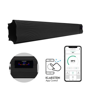 Klarstein Cosmic Beam Smart 30, infračervený ohrievač, 3000 W, ovládanie cez aplikáciu, čierny