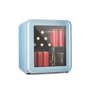 Klarstein PopLife, chladnička na nápoje, chladnička, 48 litrov, 0 - 10 °C, retro dizajn, modrá
