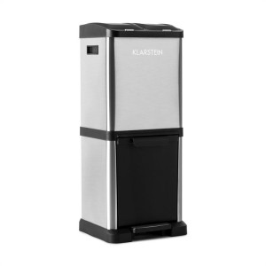 Klarstein Ökosystem? odpadkový kôš triedič odpadkov 30l (1 x15 l, 2x7,5 l) PE ušľachtilá oceľ