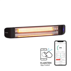 Klarstein Smartwave, infračervený ohrievač, 2400 W, WiFi, ovládanie cez aplikáciu, čierny
